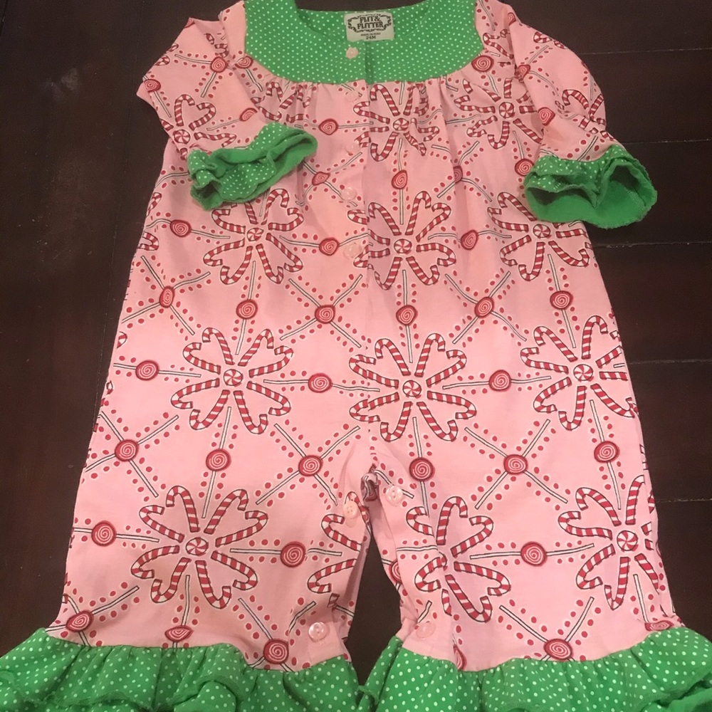 Girls Flit & Flitter Boutique Romper Size 24M
